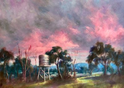 Pink Sky at Dusk 60 x 50cm