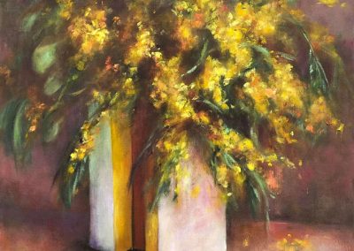 Whispering Wattle oil on linen 50 x 60cm