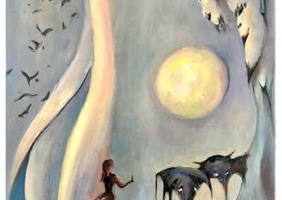 Violets Whimsical Land of Wonder 46 x 60cm